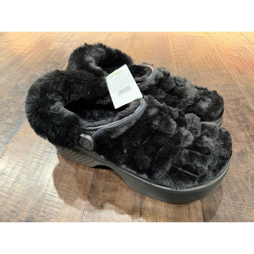 Crocs Stomp Quilted Lined Clogs Black - Men's Sz 12 - Women's Sz‎ 14 NWT / NWOB